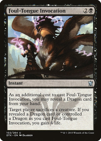 Foul-Tongue Invocation [Dragons of Tarkir] | Mega City Incorporated