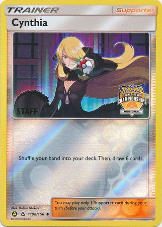 Cynthia (119a/156) (Regional Championship Promo Staff) [Sun & Moon: Ultra Prism] | Mega City Incorporated