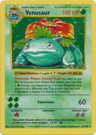 Venusaur (15/102) [Base Set Shadowless Unlimited] | Mega City Incorporated