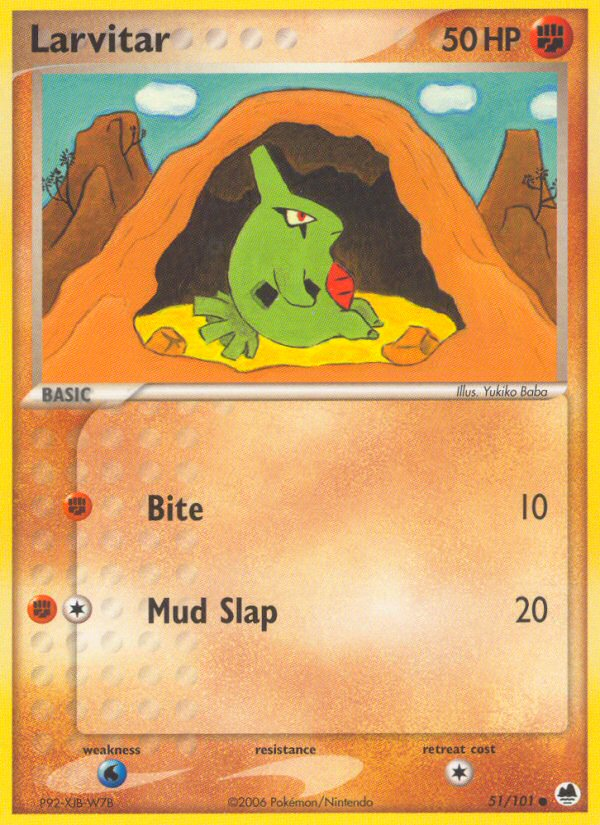 Larvitar (51/101) [EX: Dragon Frontiers] | Mega City Incorporated