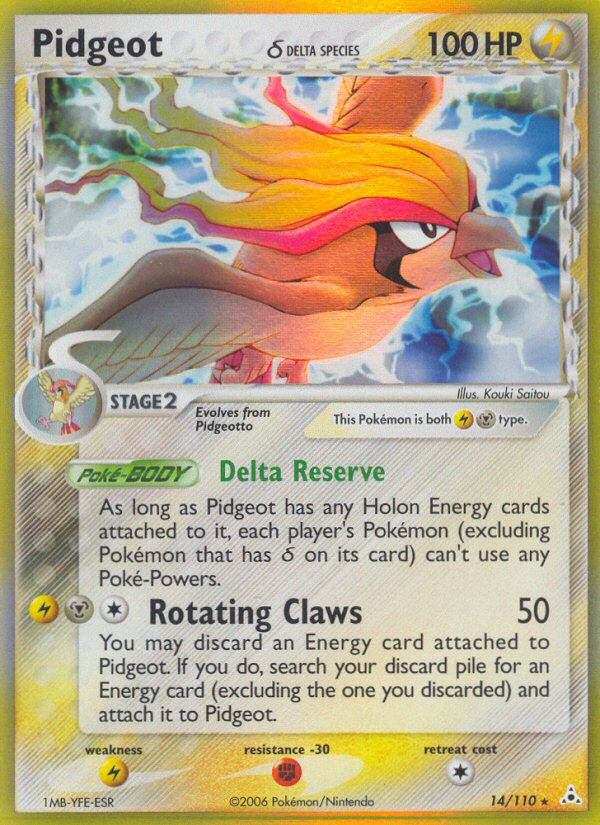 Pidgeot (14/110) (Delta Species) [EX: Holon Phantoms] | Mega City Incorporated