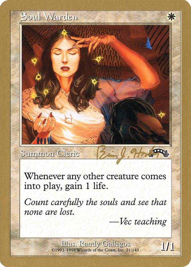 Soul Warden (Brian Hacker) [World Championship Decks 1998] | Mega City Incorporated