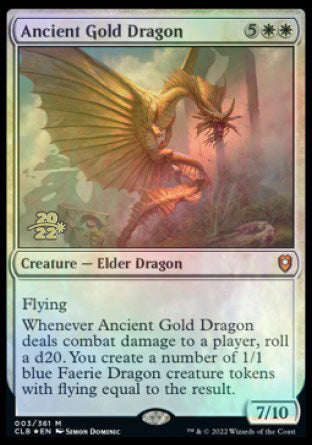 Ancient Gold Dragon [Commander Legends: Battle for Baldur's Gate Prerelease Promos] | Mega City Incorporated