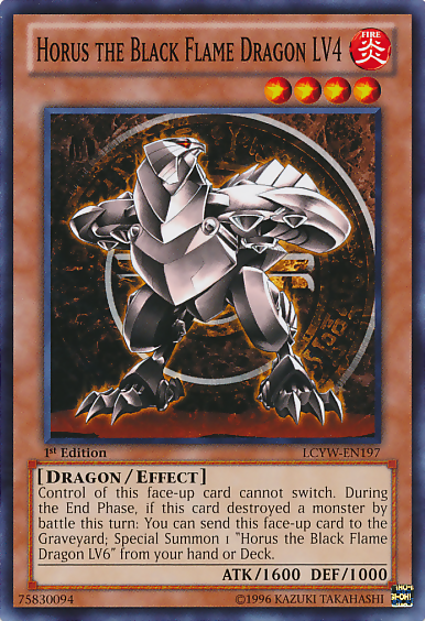 Horus the Black Flame Dragon LV4 [LCYW-EN197] Common | Mega City Incorporated