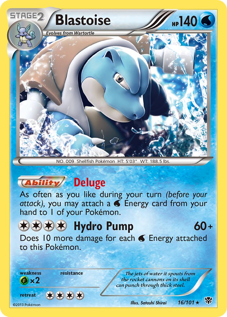 Blastoise (16/101) (Theme Deck Exclusive) [Black & White: Plasma Blast] | Mega City Incorporated