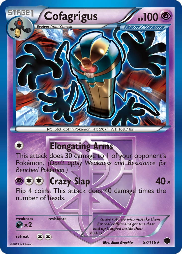 Cofagrigus (57/116) [Black & White: Plasma Freeze] | Mega City Incorporated