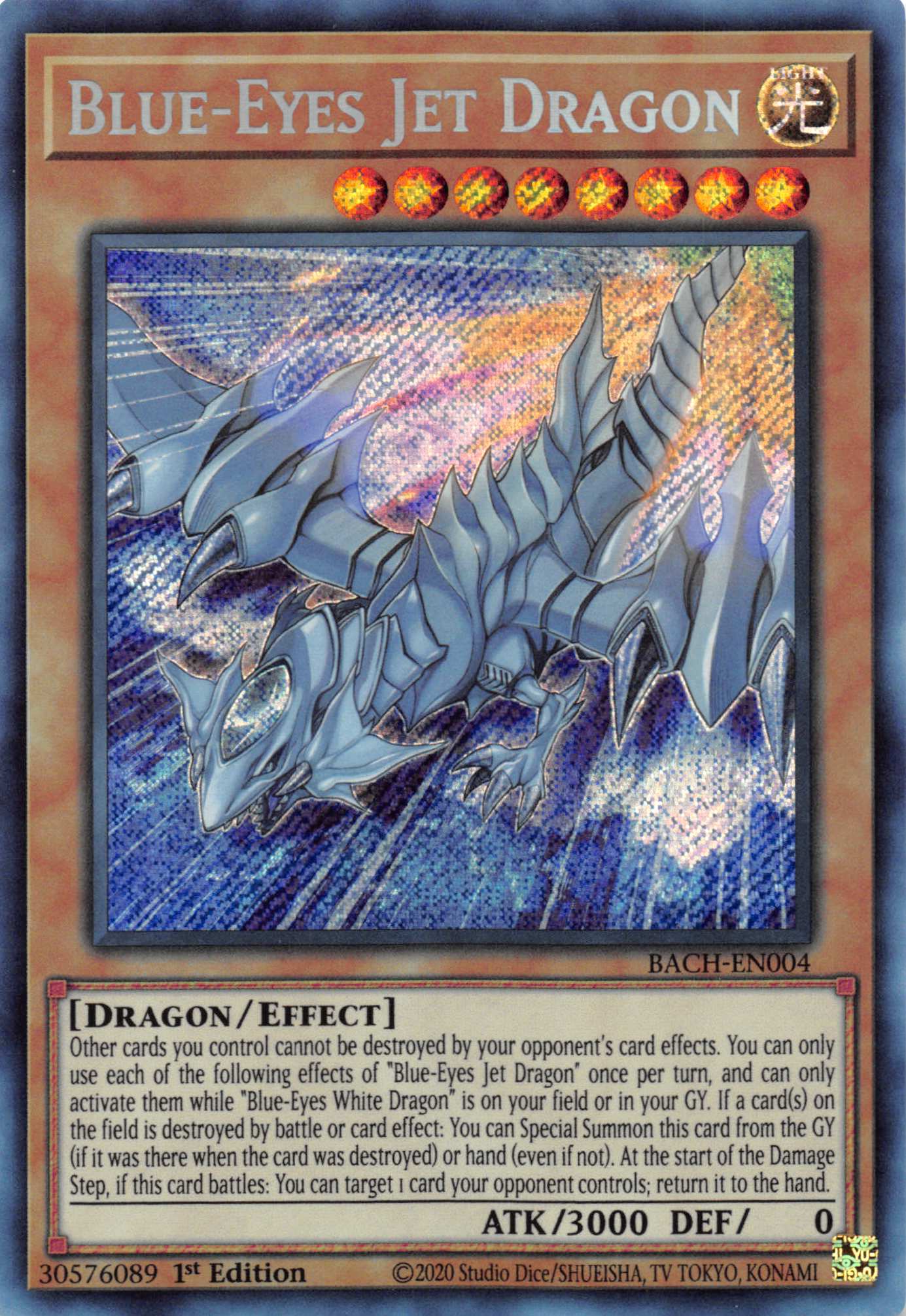 Blue-Eyes Jet Dragon [BACH-EN004] Starlight Rare | Mega City Incorporated