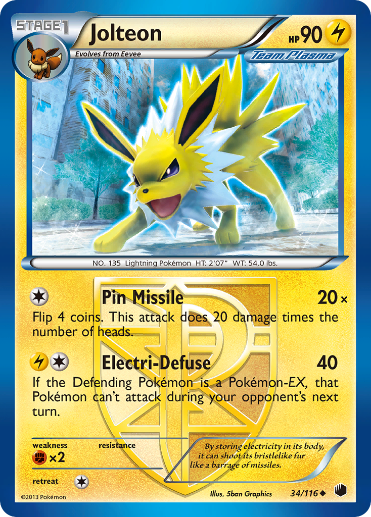 Jolteon (34/116) [Black & White: Plasma Freeze] | Mega City Incorporated