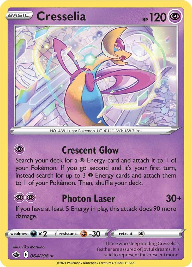 Cresselia (064/198) (Theme Deck Exclusive) [Sword & Shield: Chilling Reign] | Mega City Incorporated