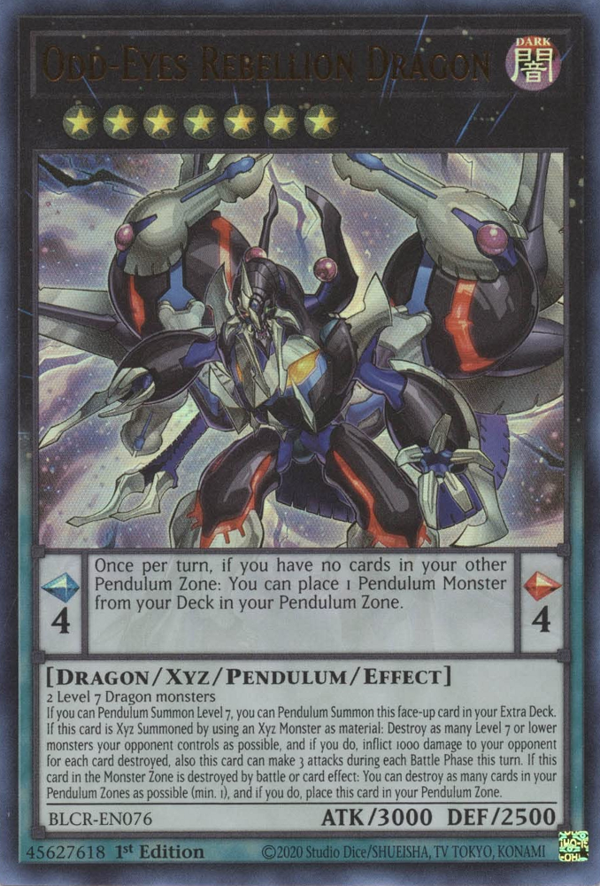 Odd-Eyes Rebellion Dragon [BLCR-EN076] Ultra Rare | Mega City Incorporated