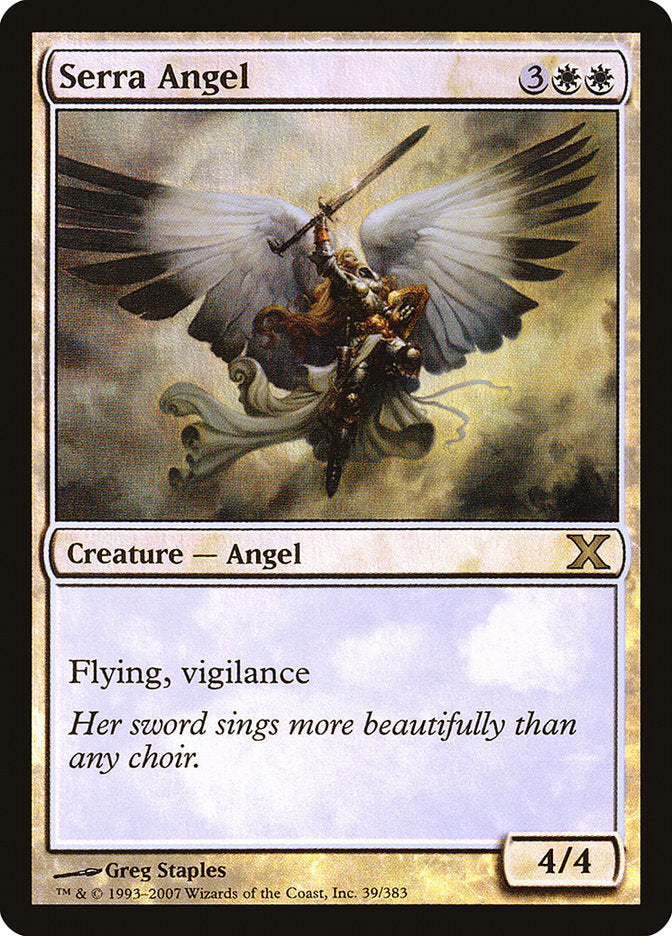 Serra Angel (Premium Foil) [Tenth Edition] | Mega City Incorporated