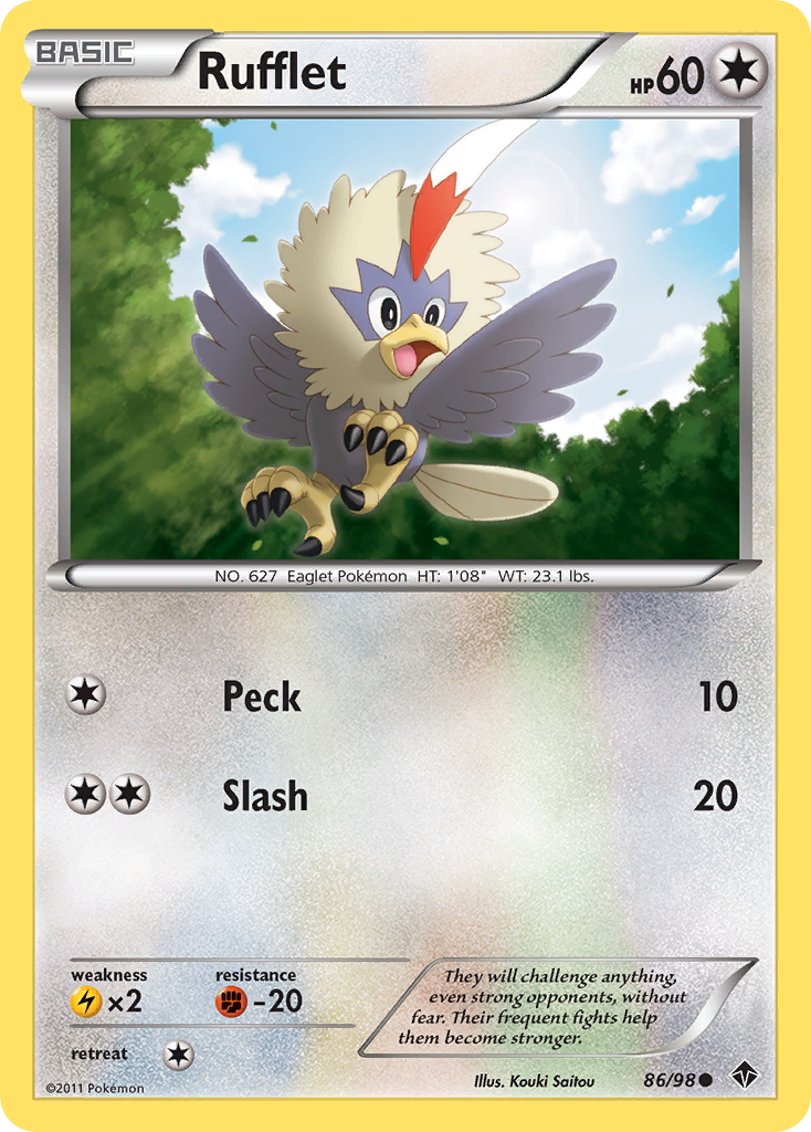 Rufflet (86/98) [Black & White: Emerging Powers] | Mega City Incorporated