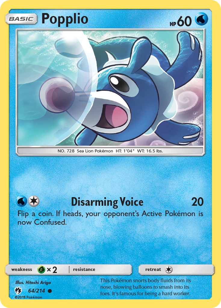 Popplio (64/214) [Sun & Moon: Lost Thunder] | Mega City Incorporated