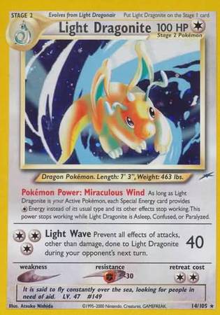 Light Dragonite (14/105) [Neo Destiny Unlimited] | Mega City Incorporated