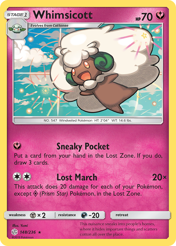 Whimsicott (148/236) [Sun & Moon: Cosmic Eclipse] | Mega City Incorporated