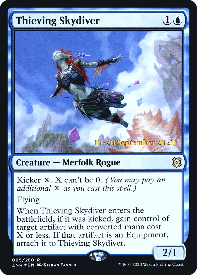 Thieving Skydiver  [Zendikar Rising Prerelease Promos] | Mega City Incorporated