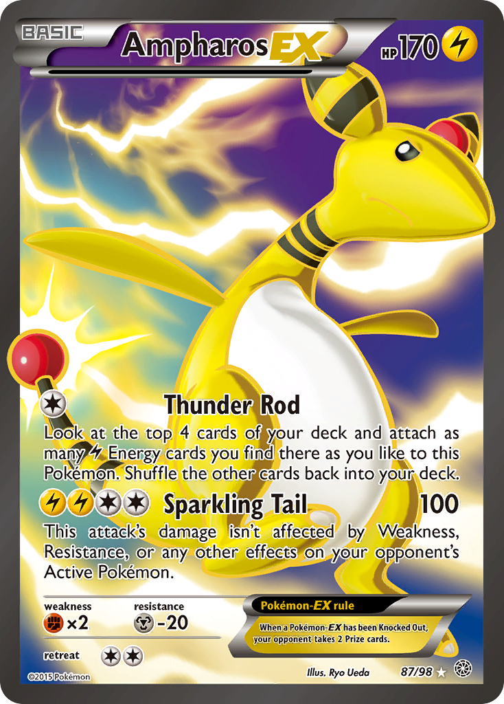 Ampharos EX (87/98) [XY: Ancient Origins] | Mega City Incorporated