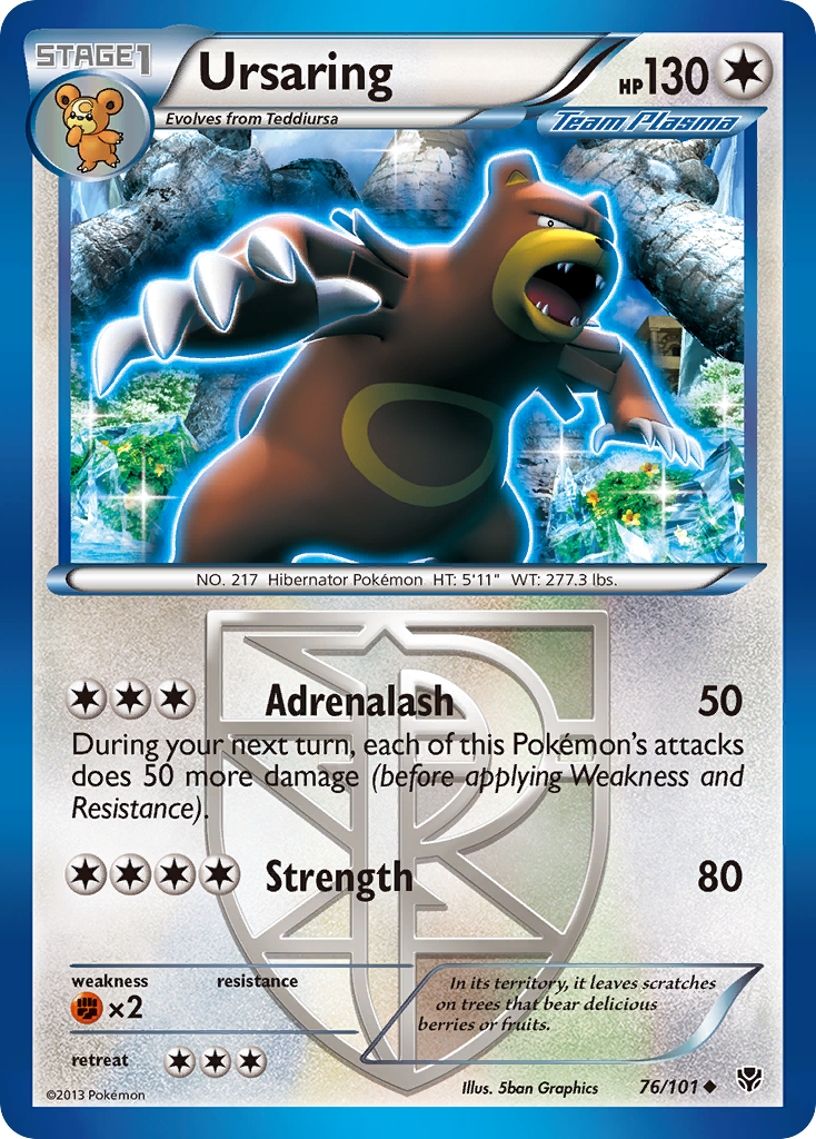 Ursaring (76/101) [Black & White: Plasma Blast] | Mega City Incorporated