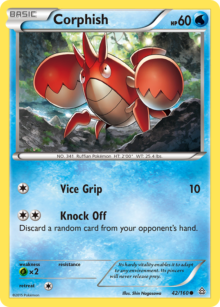 Corphish (42/160) [XY: Primal Clash] | Mega City Incorporated