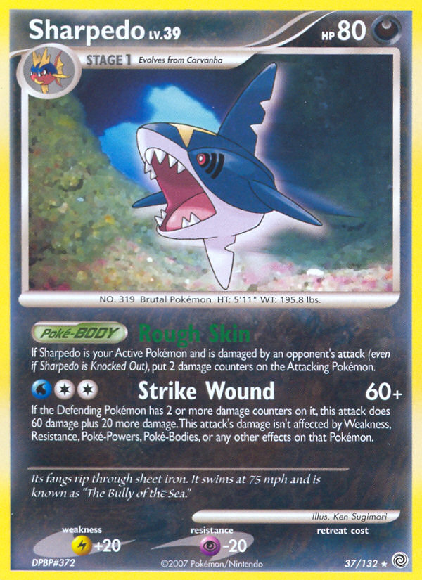 Sharpedo (37/132) [Diamond & Pearl: Secret Wonders] | Mega City Incorporated