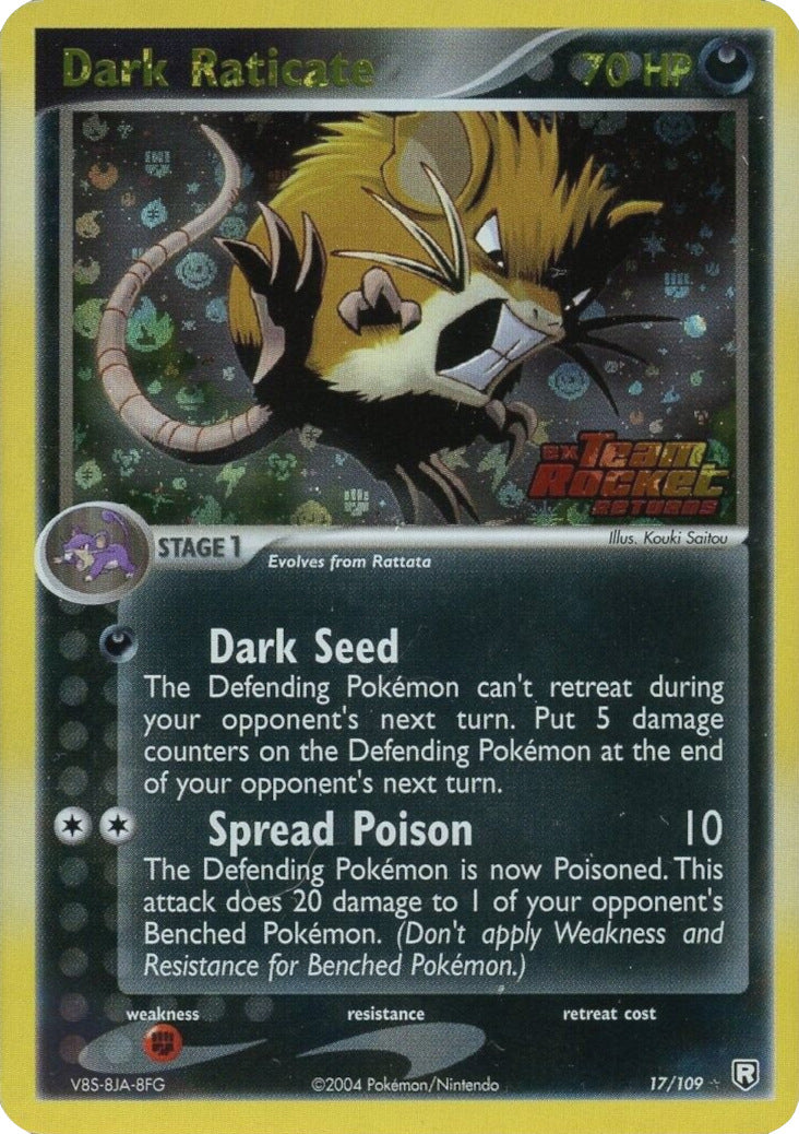 Dark Raticate (17/109) (Stamped) [EX: Team Rocket Returns] | Mega City Incorporated