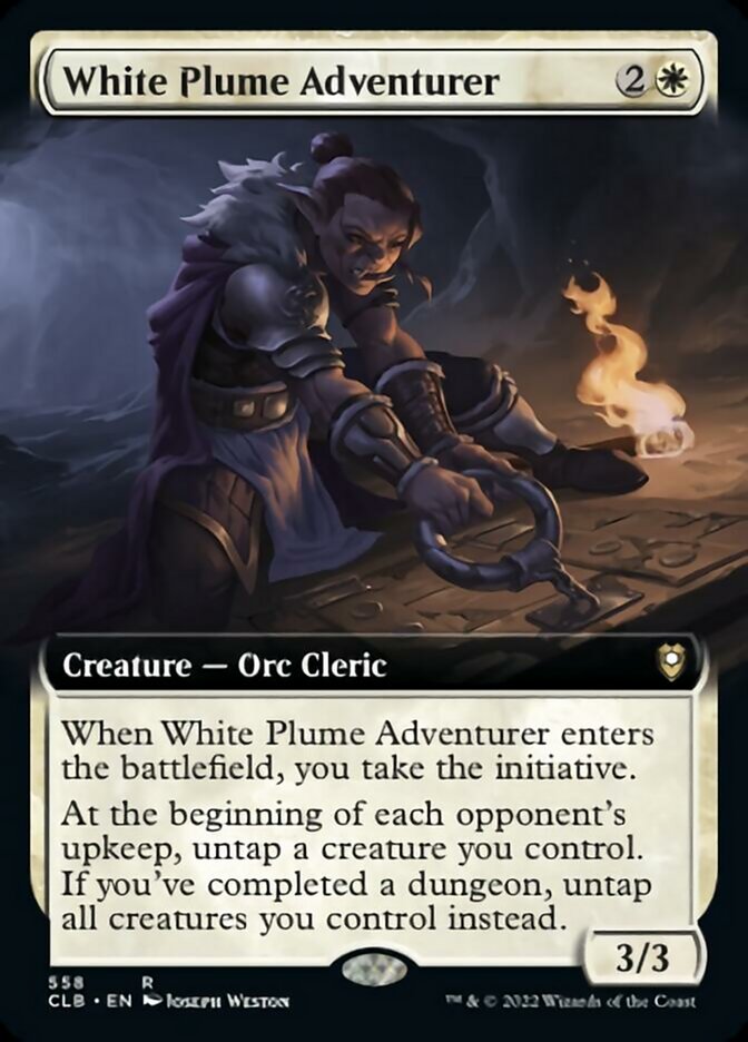 White Plume Adventurer (Extended Art) [Commander Legends: Battle for Baldur's Gate] | Mega City Incorporated