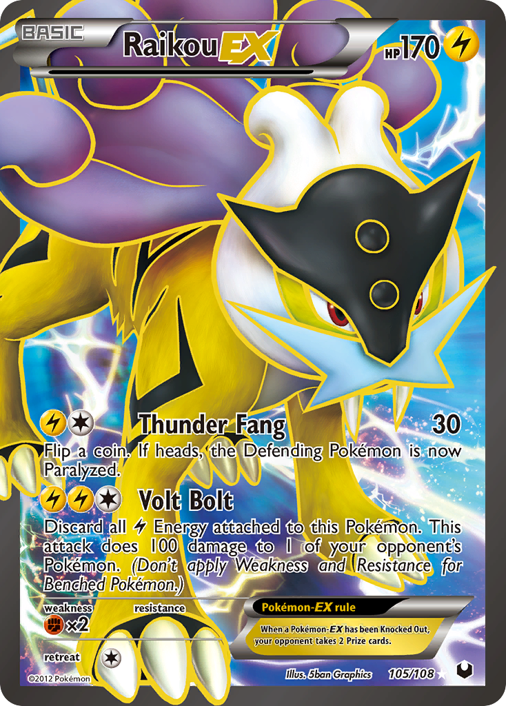 Raikou EX (105/108) [Black & White: Dark Explorers] | Mega City Incorporated