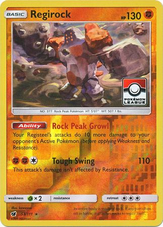 Regirock (53/111) (League Promo) [Sun & Moon: Crimson Invasion] | Mega City Incorporated