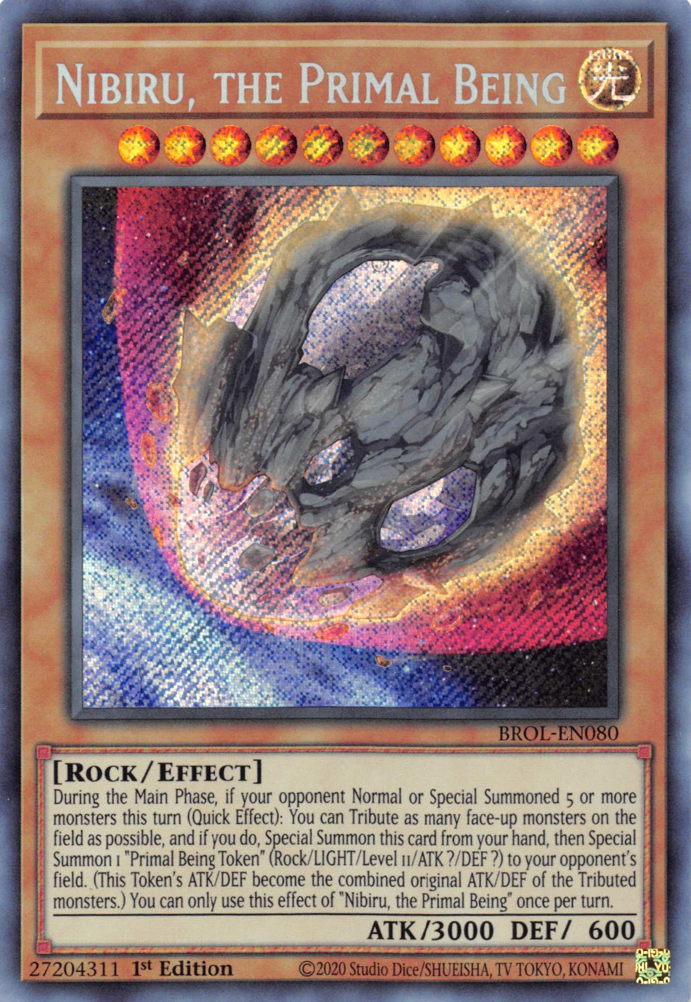 Nibiru, the Primal Being [BROL-EN080] Secret Rare | Mega City Incorporated