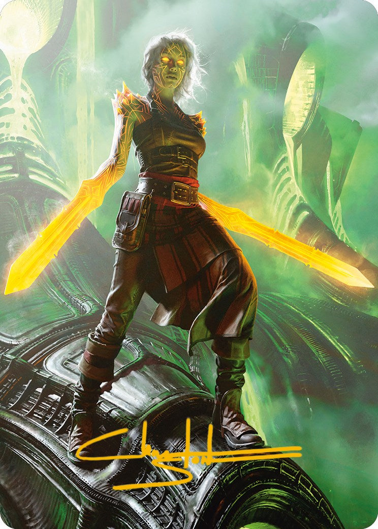 Nahiri, the Unforgiving Art Card (Gold-Stamped Signature) [Phyrexia: All Will Be One Art Series] | Mega City Incorporated