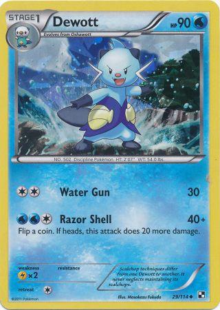 Dewott (29/114) (Cracked Ice Holo) [Black & White: Base Set] | Mega City Incorporated