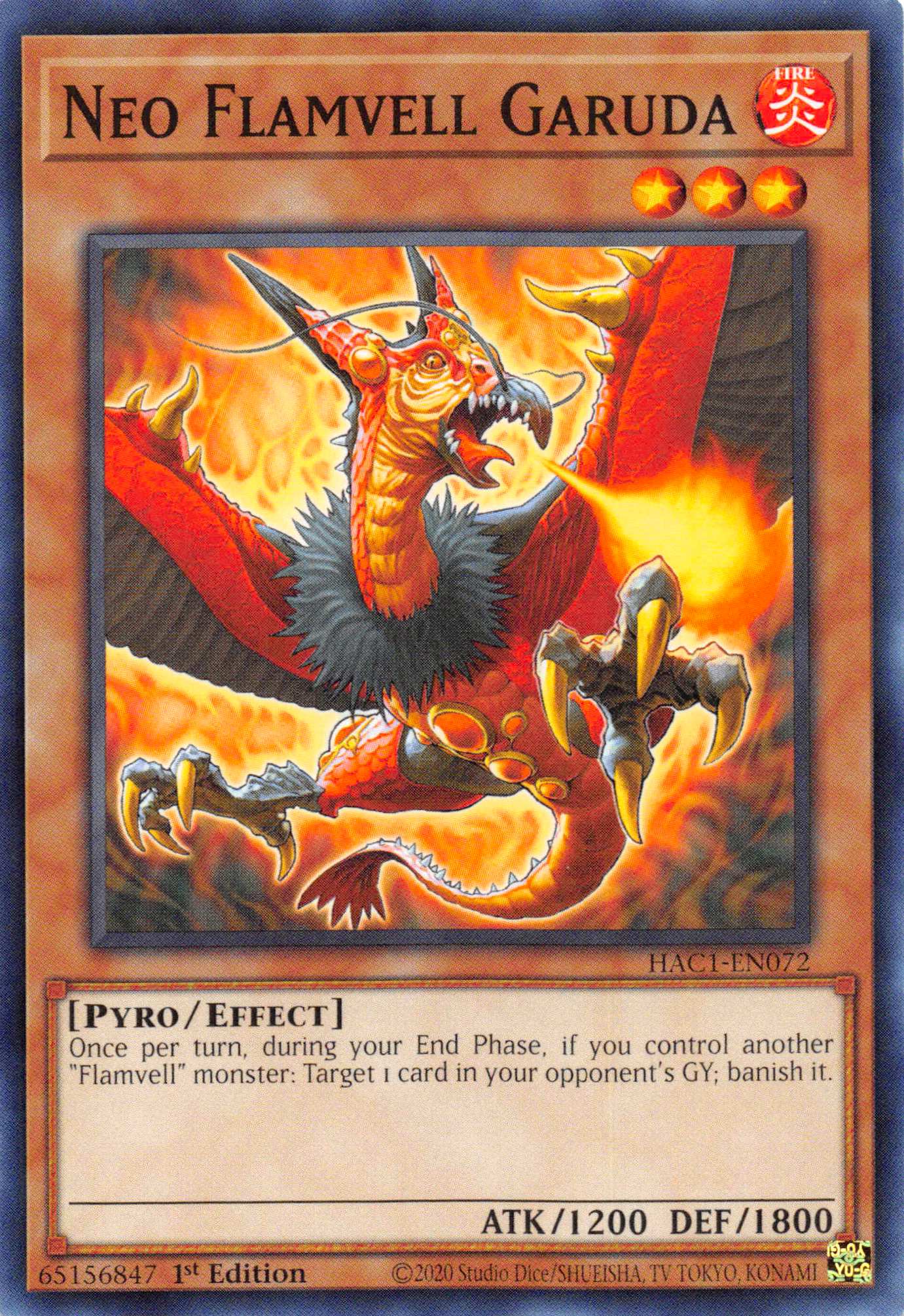 Neo Flamvell Garuda (Duel Terminal) [HAC1-EN072] Parallel Rare | Mega City Incorporated