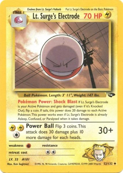 Lt. Surge's Electrode (52/132) [Gym Challenge Unlimited] | Mega City Incorporated