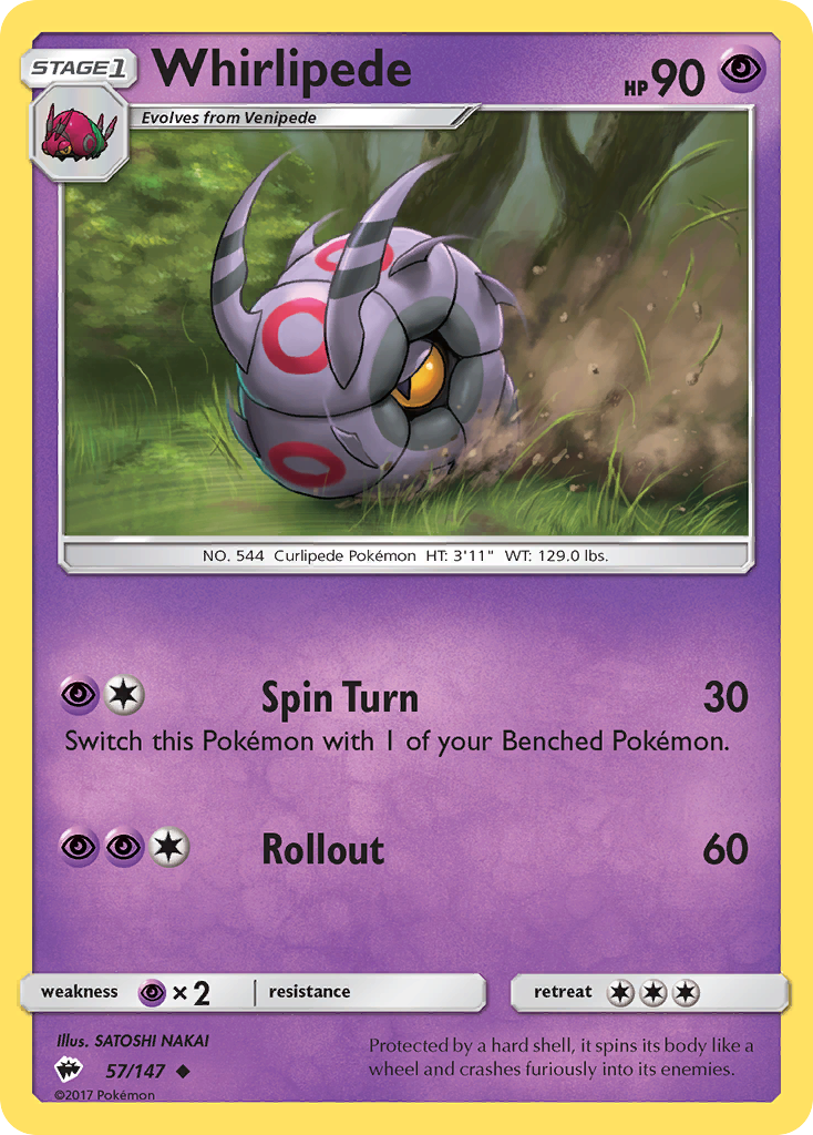 Whirlipede (57/147) [Sun & Moon: Burning Shadows] | Mega City Incorporated