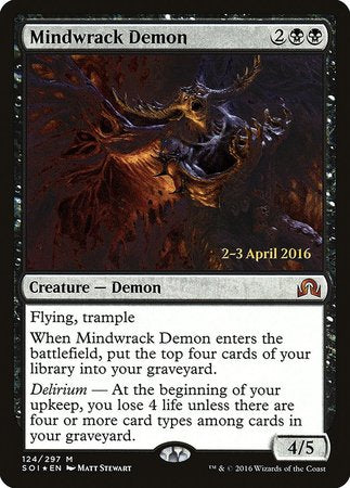 Mindwrack Demon [Shadows over Innistrad Promos] | Mega City Incorporated