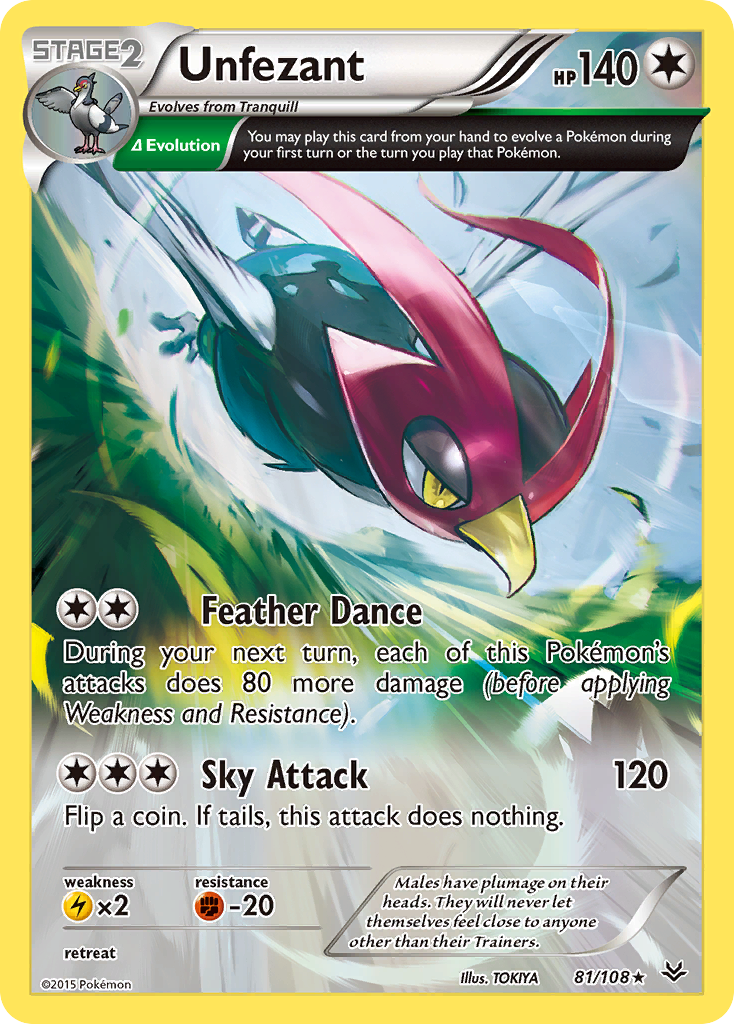 Unfezant (81/108) [XY: Roaring Skies] | Mega City Incorporated