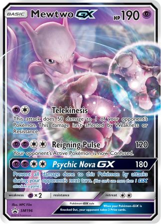 Mewtwo GX (SM196) (Jumbo Card) [Sun & Moon: Black Star Promos] | Mega City Incorporated