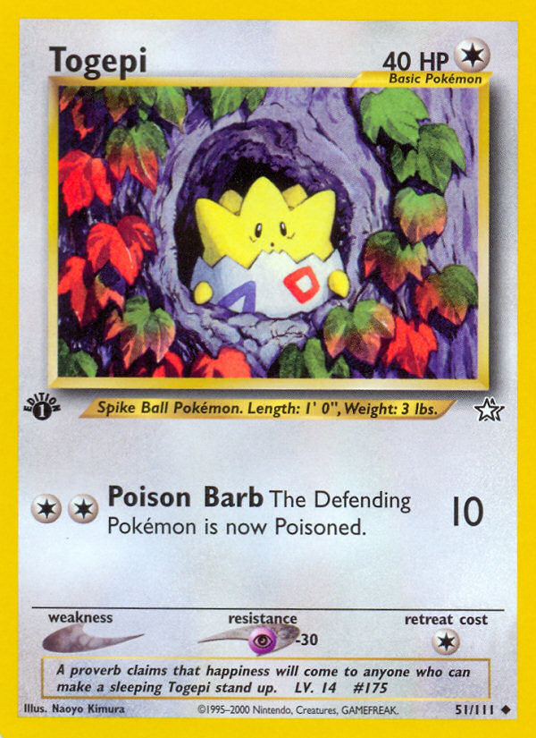 Togepi (51/111) [Neo Genesis 1st Edition] | Mega City Incorporated