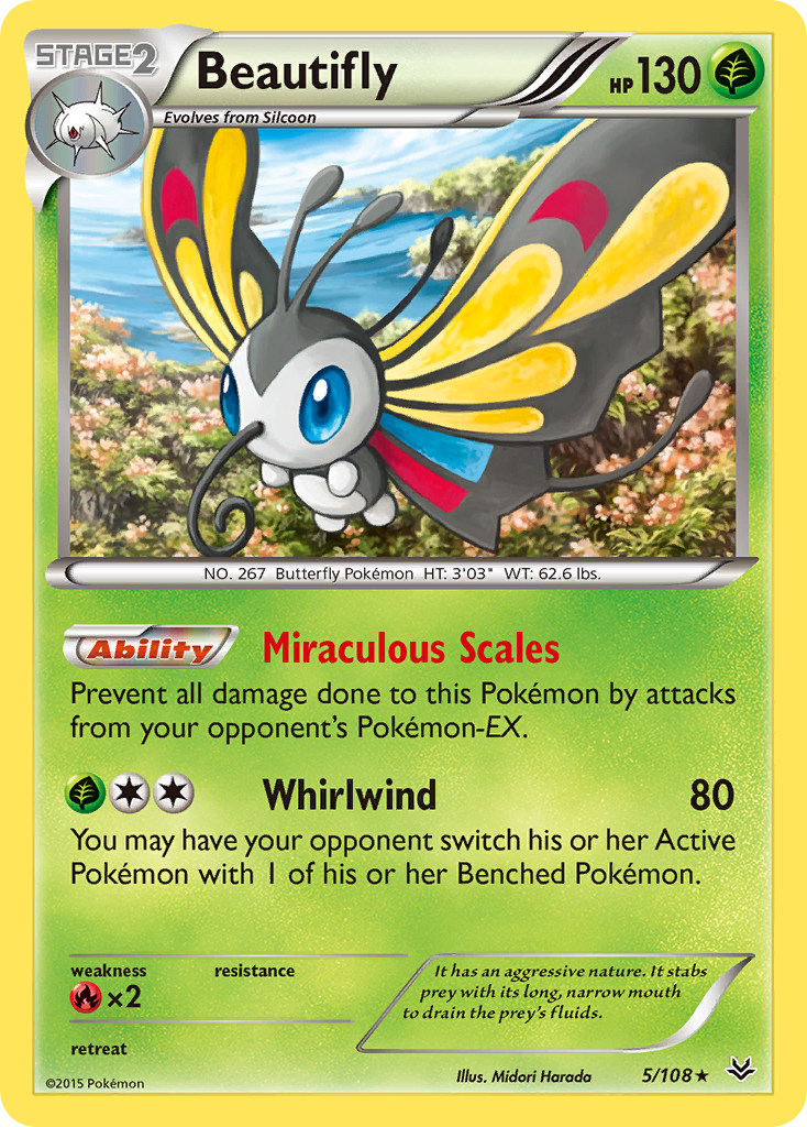 Beautifly (5/108) [XY: Roaring Skies] | Mega City Incorporated