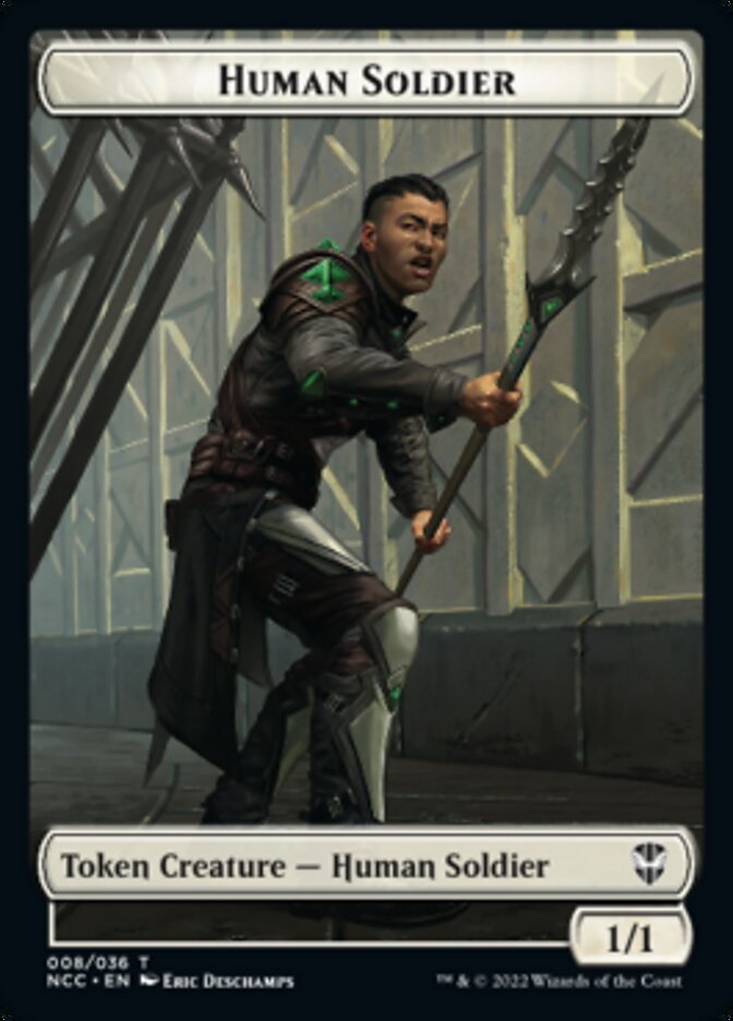 Eldrazi // Human Soldier Double-sided Token [Streets of New Capenna Commander Tokens] | Mega City Incorporated