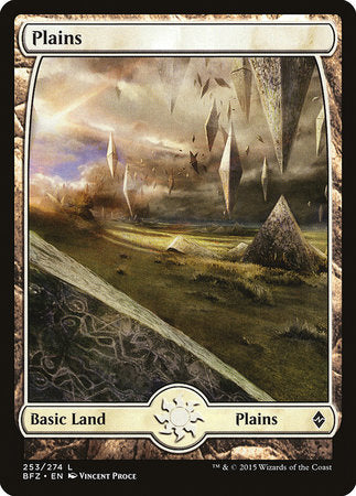 Plains (253) - Full Art [Battle for Zendikar] | Mega City Incorporated