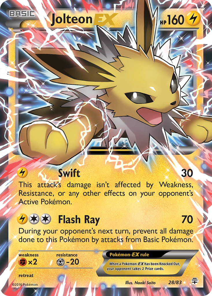 Jolteon EX (28/83) [XY: Generations] | Mega City Incorporated