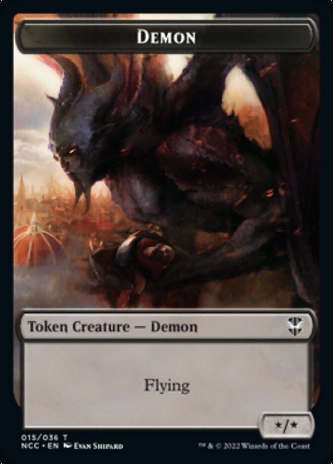 Demon // Copy Double-sided Token [Streets of New Capenna Commander Tokens] | Mega City Incorporated