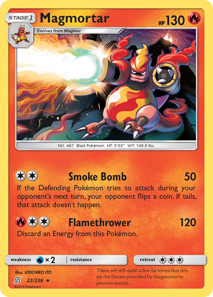 Magmortar (22/236) [Sun & Moon: Unified Minds] | Mega City Incorporated