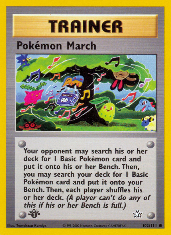 Pokemon March (102/111) [Neo Genesis 1st Edition] | Mega City Incorporated