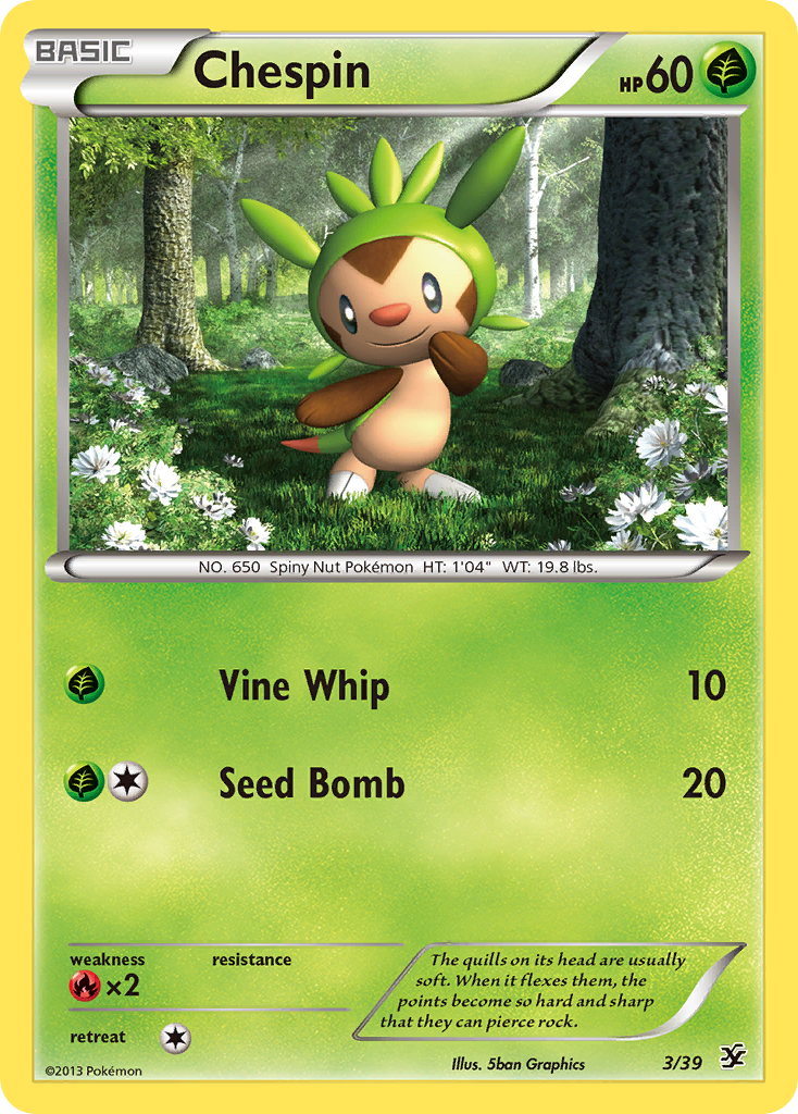 Chespin (3/39) [XY: Kalos Starter Set] | Mega City Incorporated