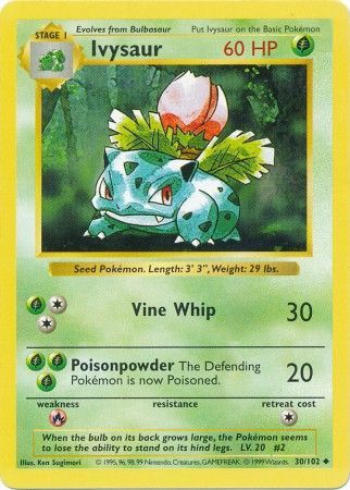 Ivysaur (30/102) [Base Set Shadowless Unlimited] | Mega City Incorporated