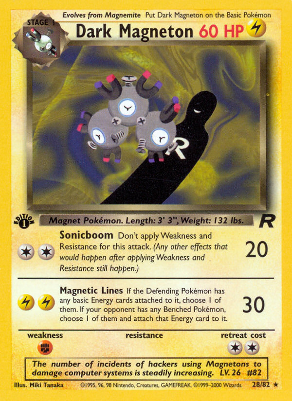 Dark Magneton (28/82) [Team Rocket 1st Edition] | Mega City Incorporated