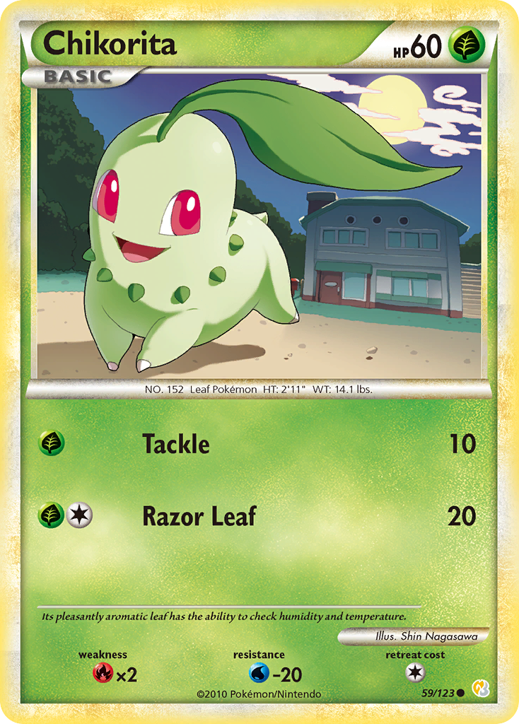 Chikorita (59/123) [HeartGold & SoulSilver: Base Set] | Mega City Incorporated