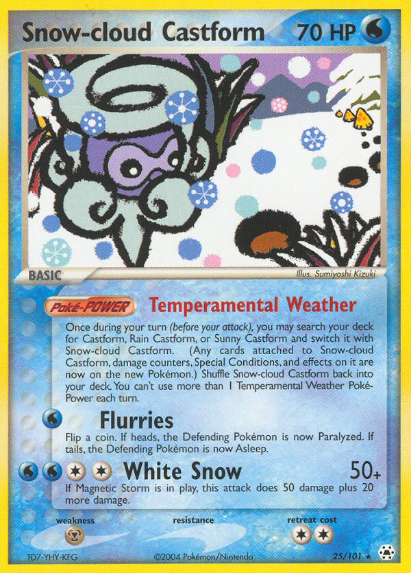 Snow-cloud Castform (25/101) [EX: Hidden Legends] | Mega City Incorporated